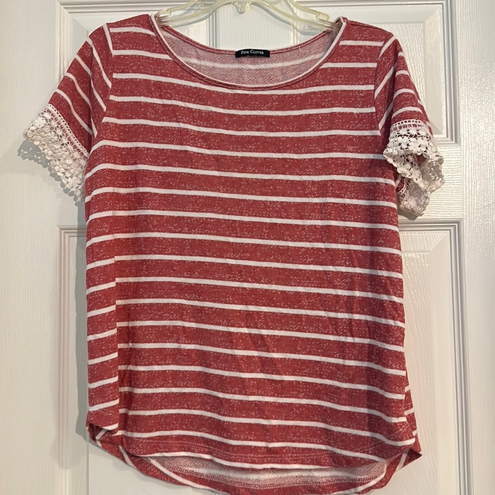 Crochet Trim Knit Top
